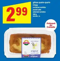 Maxi Crispy Original pound cake offer