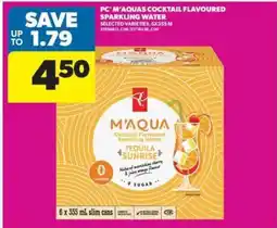 Real Canadian Superstore PC M'AQUA COCKTAIL FLAVOURED SPARKLING WATER offer