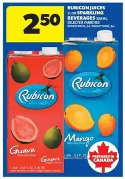 Real Canadian Superstore Rubicon Juices offer