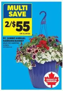 Real Canadian Superstore PC Jumbo Annual Hanging Basket offer