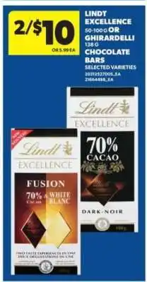 Real Canadian Superstore Lindt Excellence or Ghirardelli chocolate bars offer