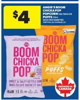 Real Canadian Superstore Angie's Boom Chicka Pop Popcorn or Puffs offer