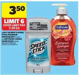 Real Canadian Superstore Speed Stick Deodorant or Softsoap Hand Soap offer