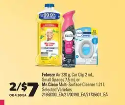 Real Canadian Superstore Febreze Air, Car Clip, Small Spaces or Mr. Clean Multi-Surface Cleaner offer