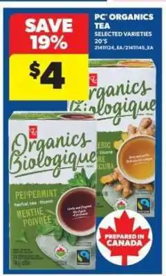 Real Canadian Superstore PC Organics Tea offer