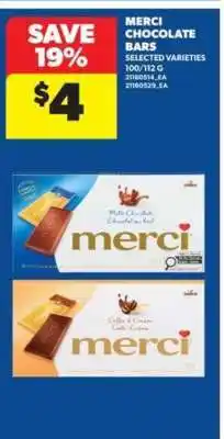 Real Canadian Superstore MERCI CHOCOLATE BARS offer
