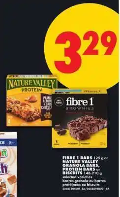 No Frills Fibre 1 Bars or Nature Valley Granola Bars, Protein Bars or Biscuits offer