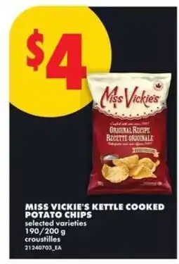 No Frills MISS VICKIE'S KETTLE COOKED POTATO CHIPS offer