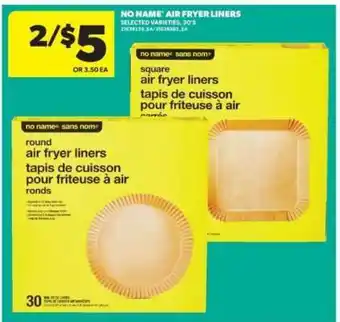 Real Canadian Superstore NO NAME Air Fryer Liners offer