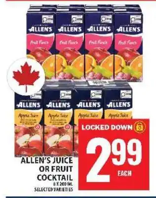 Food Basics ALLEN'S Juice or Fruit Cocktail offer
