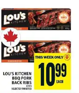 Food Basics LOU’S KITCHEN BBQ PORK BACK RIBS offer