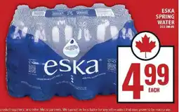 Food Basics Eska Spring Water offer