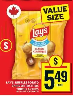 Food Basics Lay's, Ruffles Potato Chips or Tostitos Tortilla Chips offer