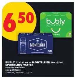 No Frills bubly or MONTELLIER Sparkling Water offer