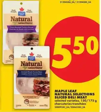 No Frills MAPLE LEAF NATURAL SELECTIONS SLICED DELI MEAT offer