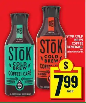 Food Basics STOK COLD BREW COFFEE BEVERAGE offer
