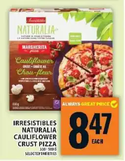 Food Basics IRRESISTIBLES NATURALIA CAULIFLOWER CRUST PIZZA offer