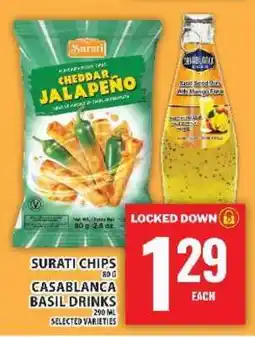Food Basics Surati Chips / Casablanca Basil Drinks offer