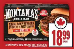 Food Basics MONTANA’S BBQ ANGUS BEEF BURGERS offer