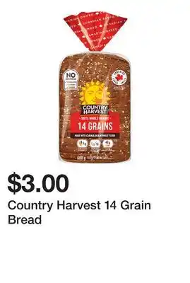 Dollarama Country Harvest 14 Grain Bread offer