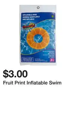 Dollarama Fruit Print Inflatable Swim offer