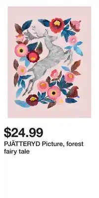 IKEA PJÄTTERYD Picture, forest fairy tale offer
