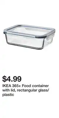 IKEA IKEA 365+ Food container with lid, rectangular glass/plastic offer