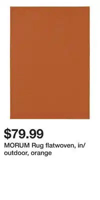 IKEA MORUM Rug flatwoven, in/outdoor, orange offer