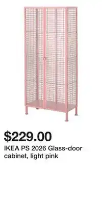 IKEA IKEA PS 2026 Glass-door cabinet, light pink offer