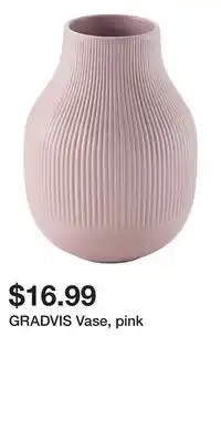 IKEA GRADVIS Vase, pink offer