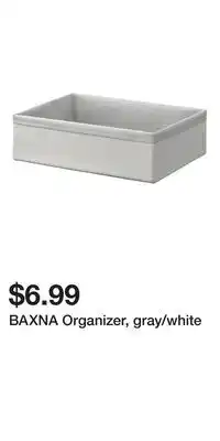 IKEA BAXNA Organizer, gray/white offer
