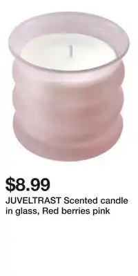 IKEA JUVELTRAST Scented candle in glass, Red berries pink offer