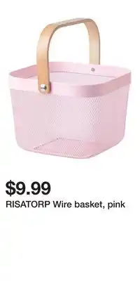 IKEA RISATORP Wire basket, pink offer