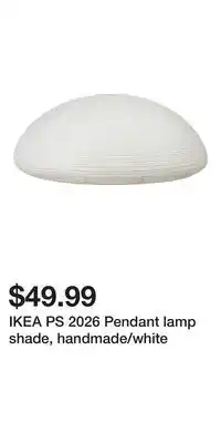 IKEA IKEA PS 2026 Pendant lamp shade, handmade/white offer