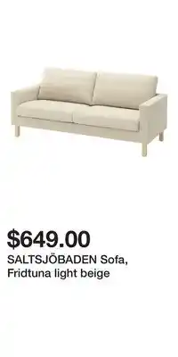 IKEA SALTSJÖBADEN Sofa, Fridtuna light beige offer