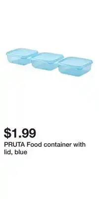 IKEA PRUTA Food container with lid, blue offer