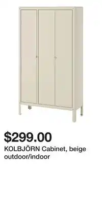 IKEA KOLBJÖRN Cabinet, beige outdoor/indoor offer
