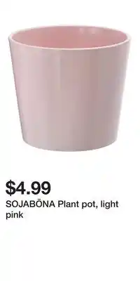 IKEA SOJABÖNA Plant pot, light pink offer
