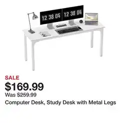 TSC Stores Computer Desk, Study Desk with Metal Legs offer