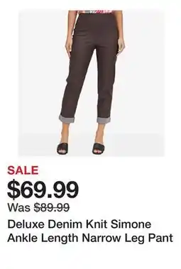 TSC Stores Deluxe Denim Knit Simone Ankle Length Narrow Leg Pant offer