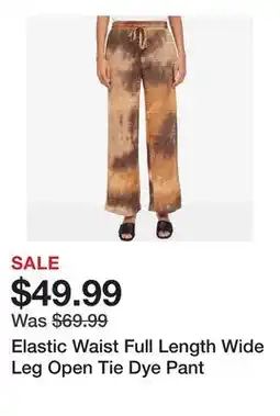TSC Stores Elastic Waist Full Length Wide Leg Open Tie Dye Pant offer