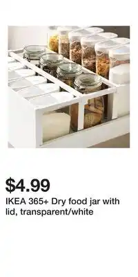 IKEA IKEA 365+ Dry food jar with lid, transparent/white offer