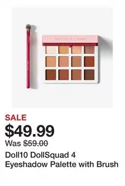 TSC Stores Doll10 DollSquad 4 Eyeshadow Palette with Brush offer