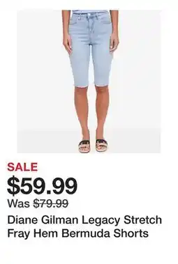 TSC Stores Diane Gilman Legacy Stretch Fray Hem Bermuda Shorts offer