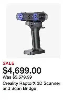 TSC Stores Creality RaptorX 3D Scanner and Scan Bridge offer