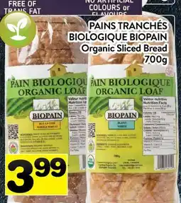 Supermarché PA PAINS TRANCHÉS BIOLOGIQUE BIOPAIN | Organic Sliced Bread offer