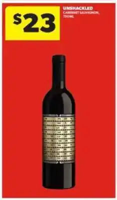 Real Canadian Liquorstore UNSHACKLED CABERNET SAUVIGNON offer