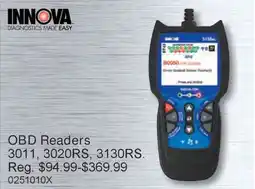 PartSource Innova OBD Readers offer