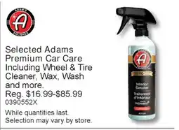 PartSource Selected Adams Premium Car Care offer