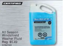 PartSource CERTIFIED All Season Windshield Washer Fluid offer